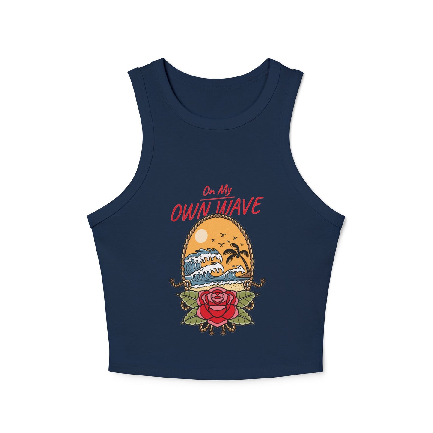 On My Own Wave Micro Rib Tank Top