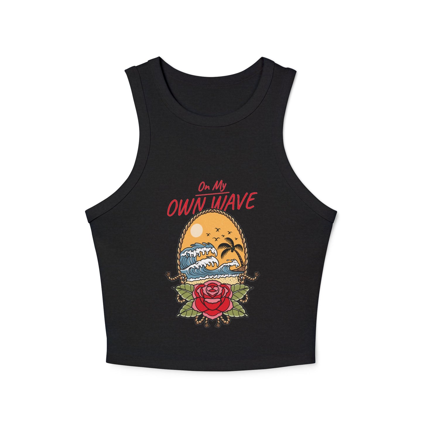 On My Own Wave Micro Rib Tank Top