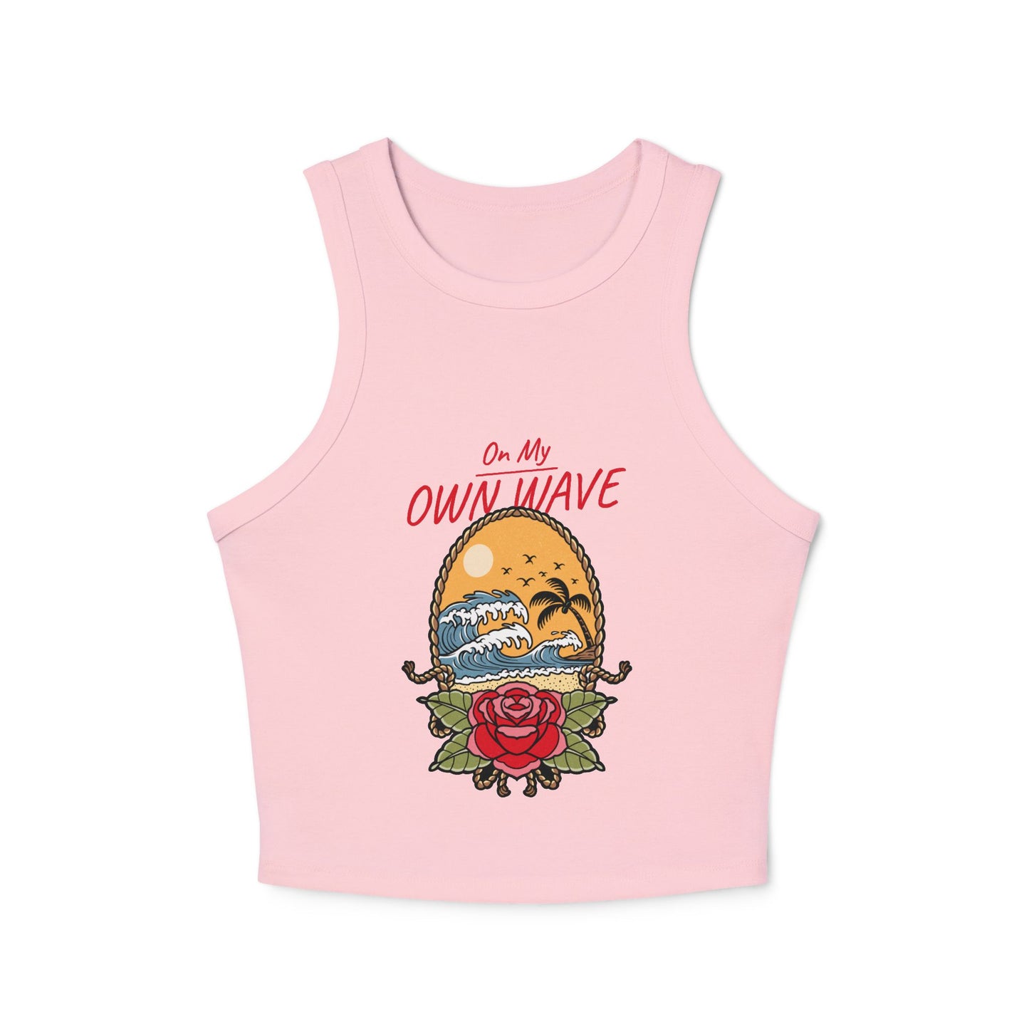 On My Own Wave Micro Rib Tank Top