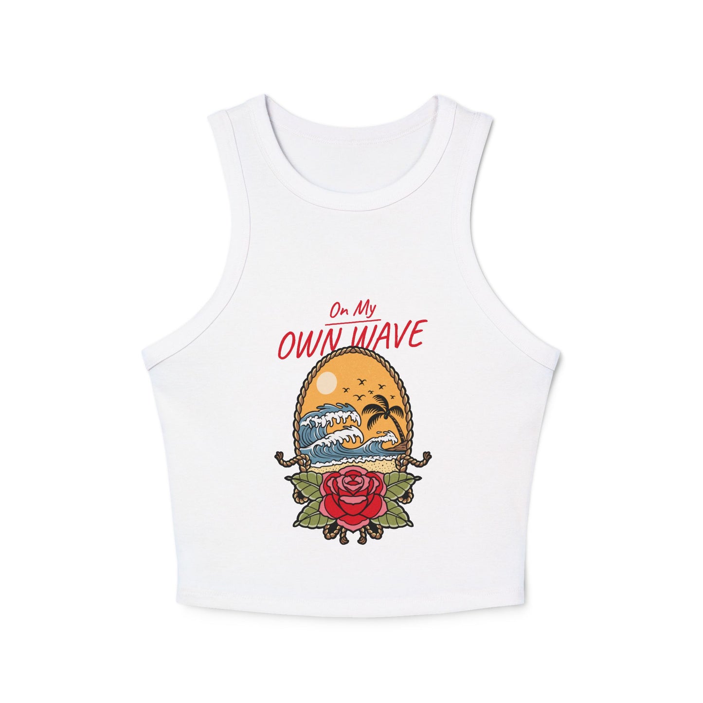 On My Own Wave Micro Rib Tank Top